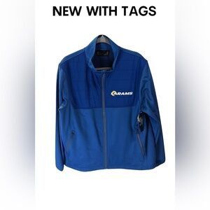 NFL LA Rams Dunbrooke Explorer Zip Jacket Royal Blue M NWT